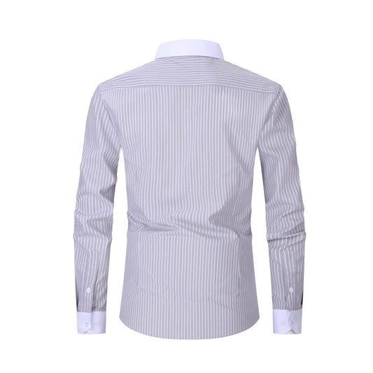 Mens Striped Shirt Summer Fashionable Plus Size
