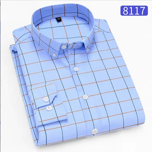 Quality Good Button Newest Shirts Men Casual Shirt Striped Printed Brand Long Sleeve Slim Fit Floral Social Club Man Dress Shirt