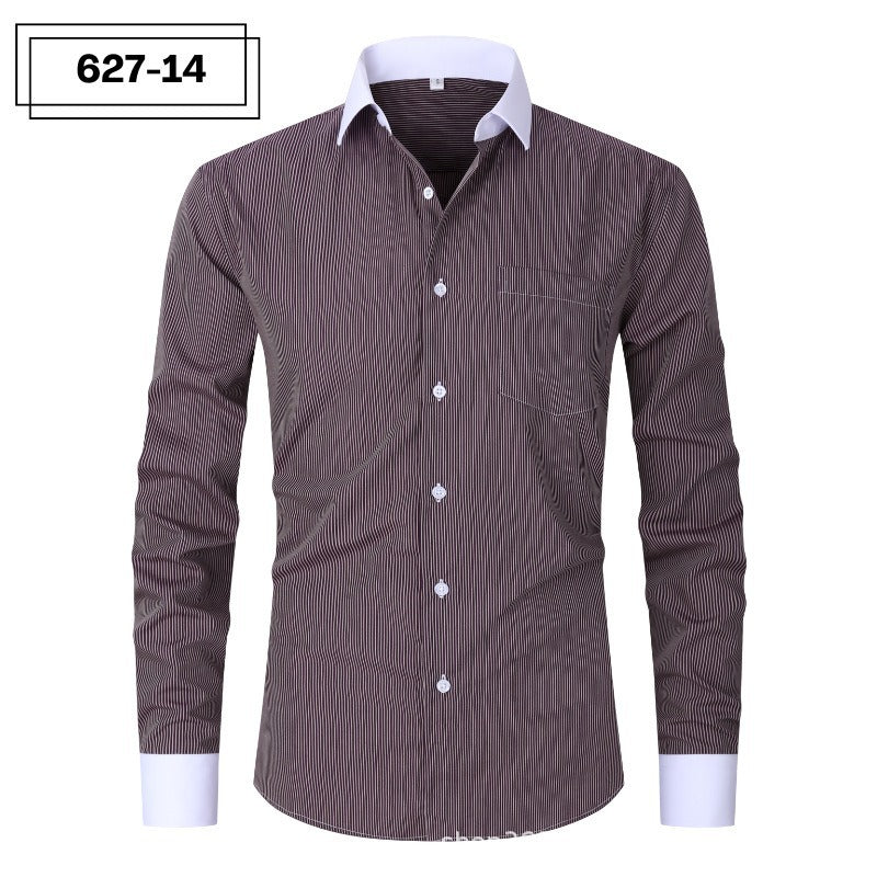 Mens Striped Shirt Summer Fashionable Plus Size